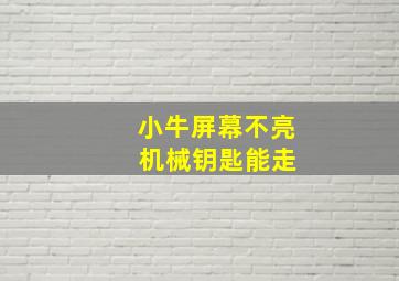 小牛屏幕不亮 机械钥匙能走